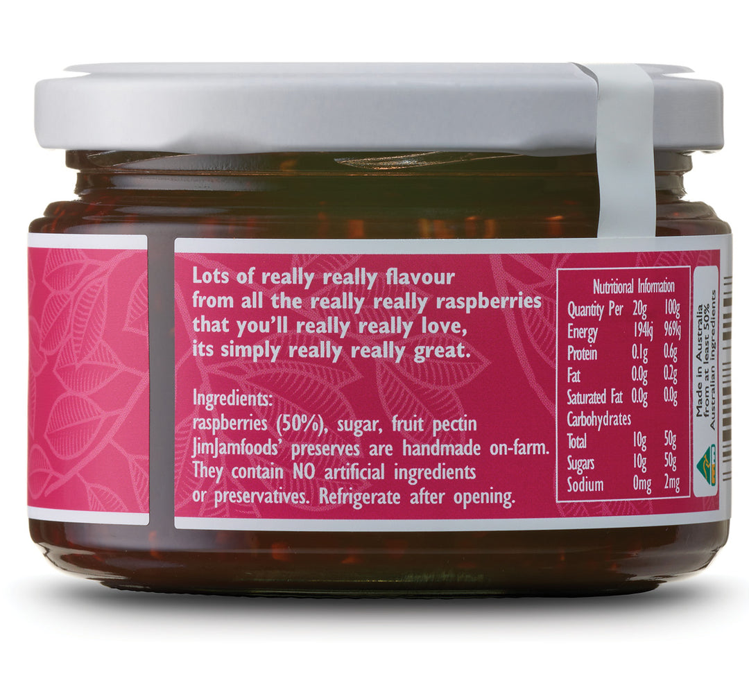 Jam Really Really Raspberry – JimJam Foods