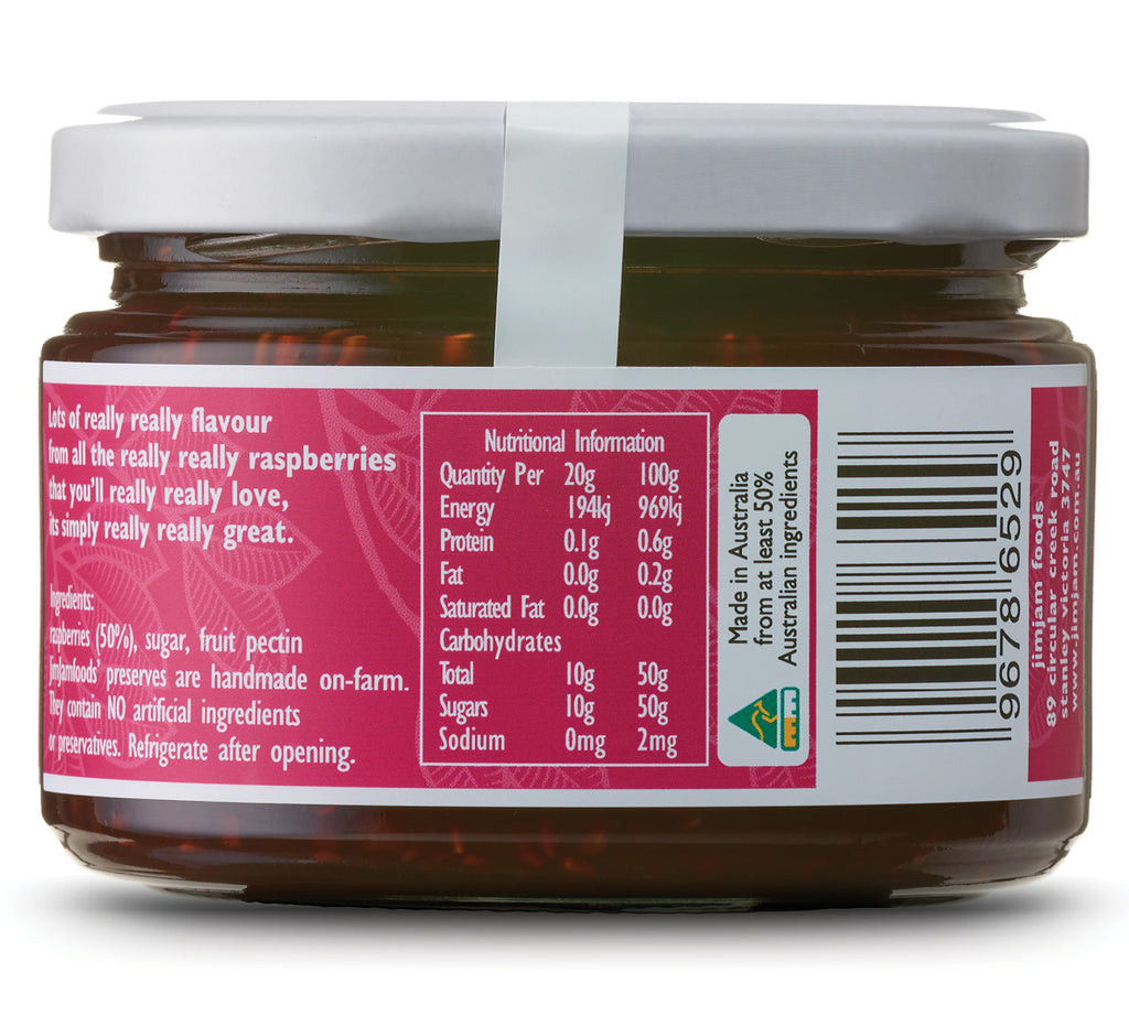 Jam Really Really Raspberry – JimJam Foods